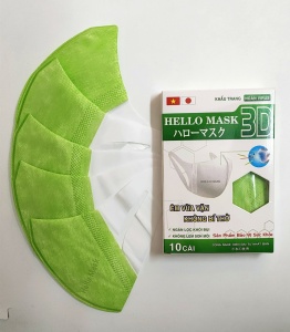 Khẩu Trang 3D Hello Mask - Japan ( Màu Xanh Lá)